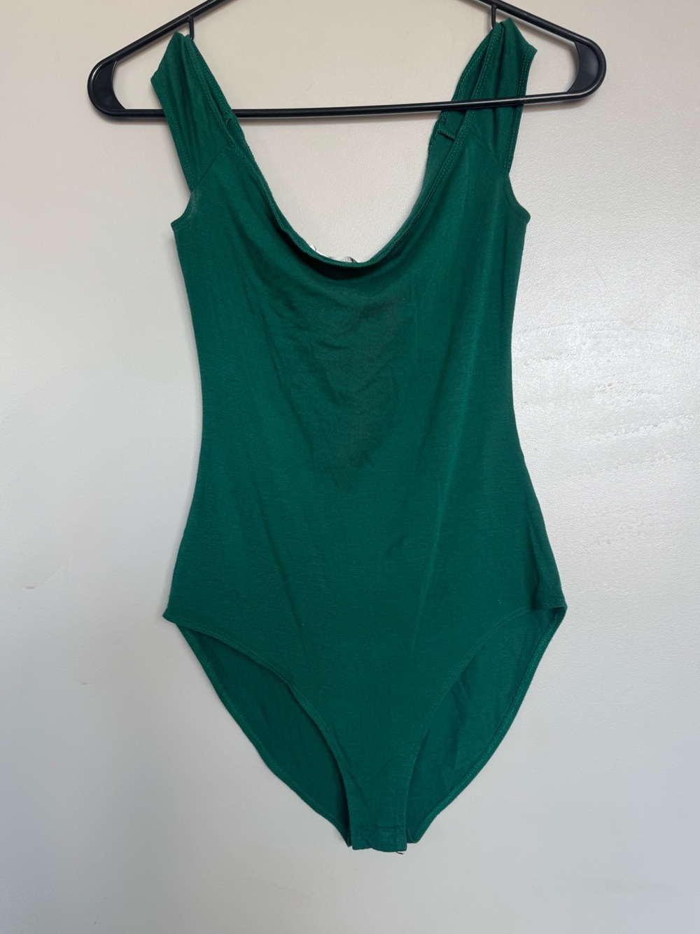 Reformation Judy Bodysuit in Deep Green Small